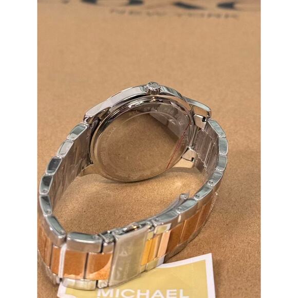 Michael Kors MK6827 Tibby White Chronograph Glitz Dial Two Tone Rose - Picture 5 of 5